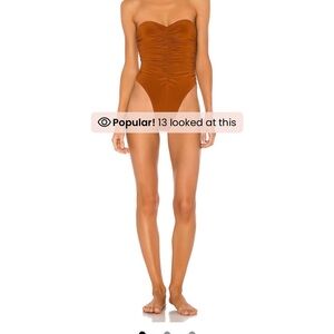 Norma Kamali Bronze One Piece Swimsuit